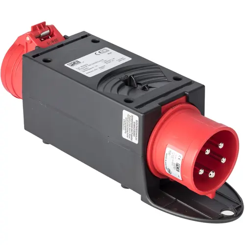 PCE 9436422 CEE-adapter/verloop van 32A naar 16A 5-polig 400V 6h rood IP44