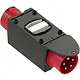 PCE 9437420 CEE-adapter/verloop van 16A naar 32A 5-polig 400V 6h rood IP44