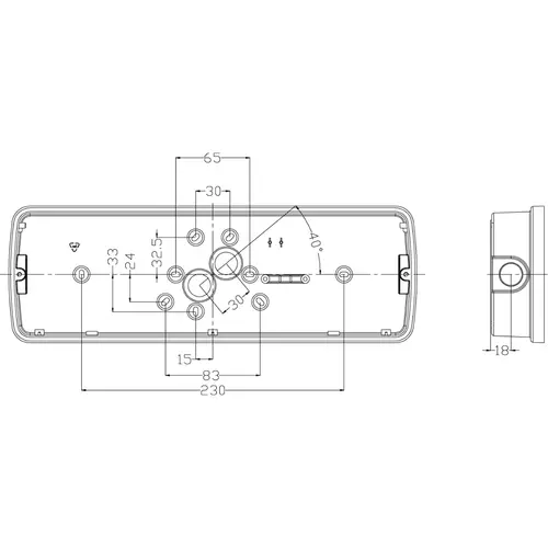 Prolumia 40010001 Pro-Portal opbouw plafond-/wandarmatuur LED 6W 3000-4000K IP65