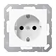 JUNG A 1520 KI WW wandcontactdoos randaarde Safety+ met klauwbevestiging A-range alpine wit