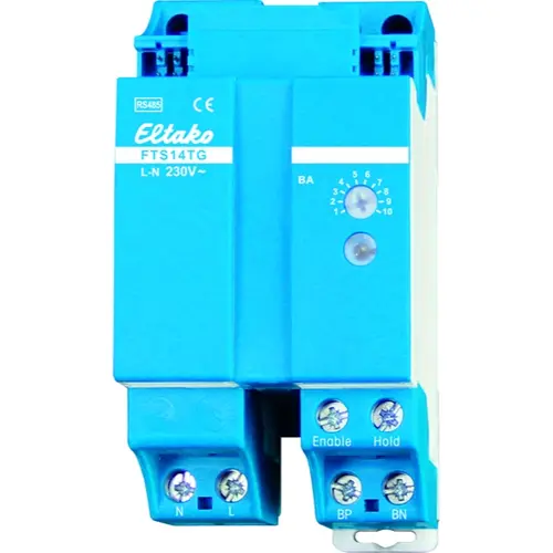 Eltako FTS14TG pulsdrukker gateway DIN-rail 10 bedieningspunten 2,5 module breed