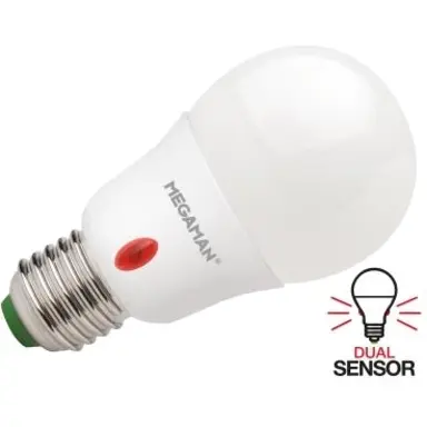 Megaman MM07263 E27 LED-lamp sensor 5,5W 2800K opaal wit IP20