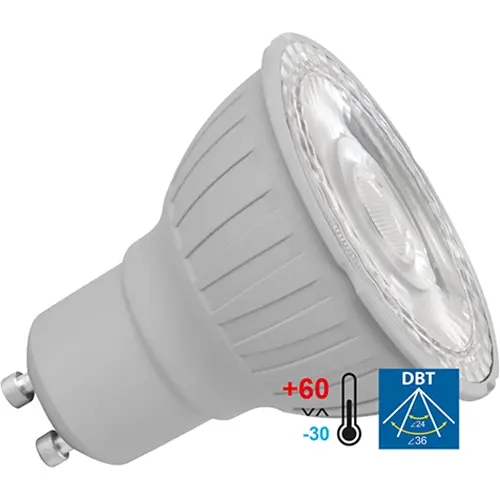 Megaman MM10348 GU10 LED-lamp 5,3W dimbaar glas PAR16 24-36gr. 2800K warm wit (vervangt 75W)