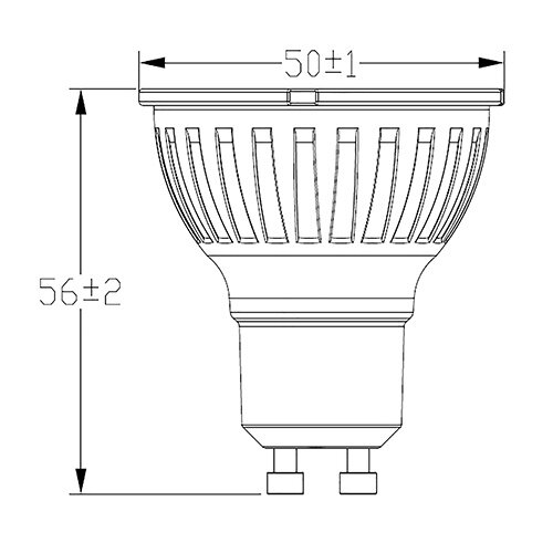 Megaman MM10348 GU10 LED-lamp 5,3W dimbaar glas PAR16 24-36gr. 2800K warm wit (vervangt 75W)