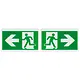 Megaman MM11246 vluchtwegpictogram links en rechts dubbelzijdig 31 m 195x315mm