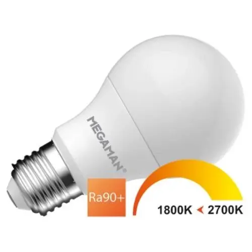 Megaman MM11077 LED-lamp bol E27 5W 470lm 1800-2700K dimbaar opaal wit