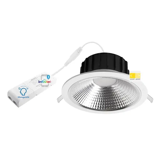Megaman MM11399 downlight 24W 2400lm 3000/4000K IP54 225mm wit Bluetooth