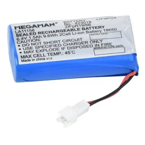 Megaman MM10555 accu fonda RENZO NOOD 6,4V 1500mAh 2 cellen