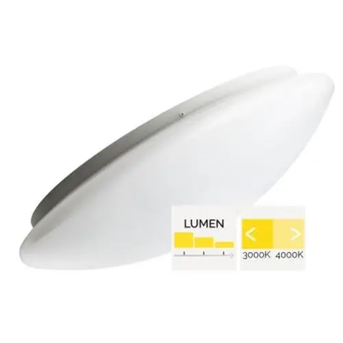 Megaman MM12193 plafondlamp renzo opbouw rond 14/20/30W 3000/4000K IP44 wit