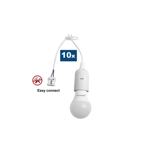 Megaman MM12198 LED-lamp Bol E27 8W 810lm 4000K set van 10 opaal wit