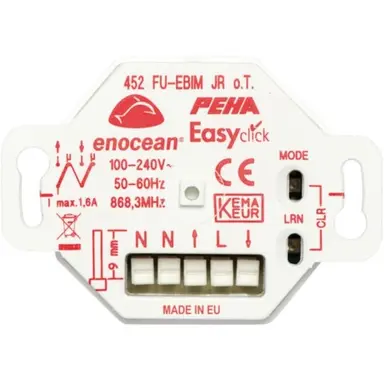 PEHA 452 FU-EBIM JR O.T. Easyclickpro inbouw JR-ontvanger bidirectioneel 2-kanaals met rolluikpositieherkenning