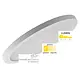 Megaman MM12789 downlight milena flexi inbouw opbouw rond 23W 3000/6500K UGR22 IP20