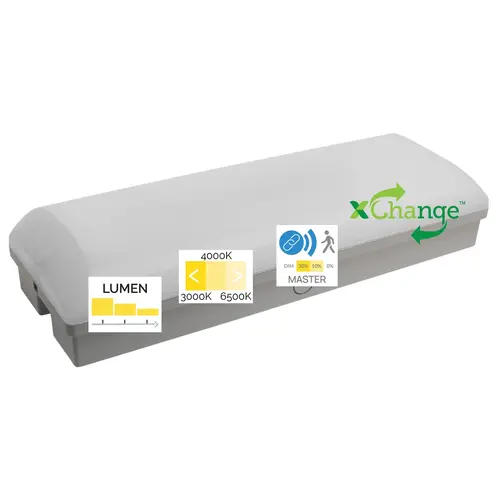 Megaman MM12543 portiekarmatuur 7W rechthoekig opbouw bewegingssensor lichtsensor AC grijs