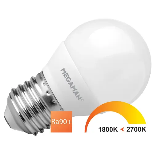 Megaman MM11070 LED-lamp kogel E27 3,5W 250lm 1800-2700K dimbaar opaal