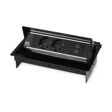 Bachmann 55.10.1218 coni 2x230v ra 1xusb chr gst