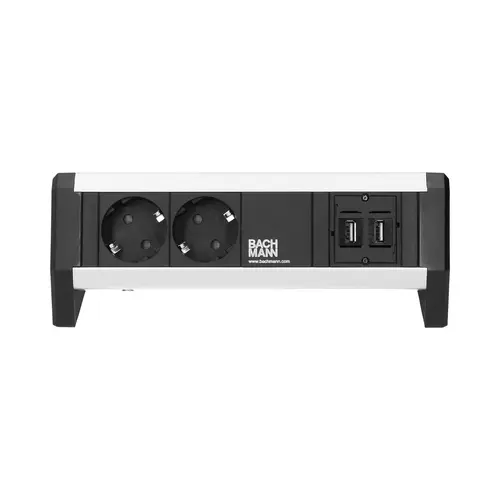 Bachmann 55.40.258 desk 1 - 2x 230v ra + 2x usb3.