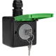 Niko 761-37871 Hydro wandcontactdoos fiets oplaadpunt met opbouwbak en slot zwart/groen