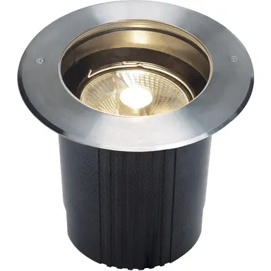 SLV 229230 vloerinbouwarmatuur outdoor QPAR111 rond 21,5 cm RVS-316 IP67 GU10 max.75W