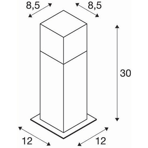 SLV 231215 Grafit SL 30 zuilarmatuur 30cm E27 antraciet