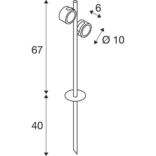 SLV 231535 Sitra 360 SL spike zuilarmatuur 2x9W GX53 antraciet