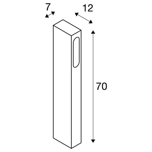 SLV 232145 Slotbox 70 tuinlamp staand LED 8,7W aluminium IP44 antraciet