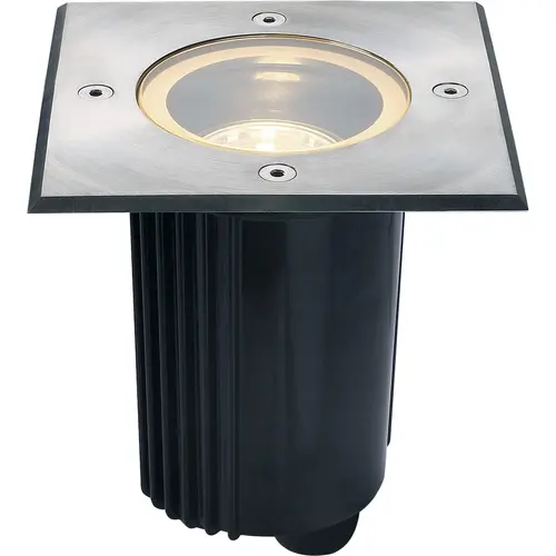 SLV 229324 vloerinbouwspot outdoor QPAR51 vierkant 13x13cm RVS-316 IP67 GU10 max.35W