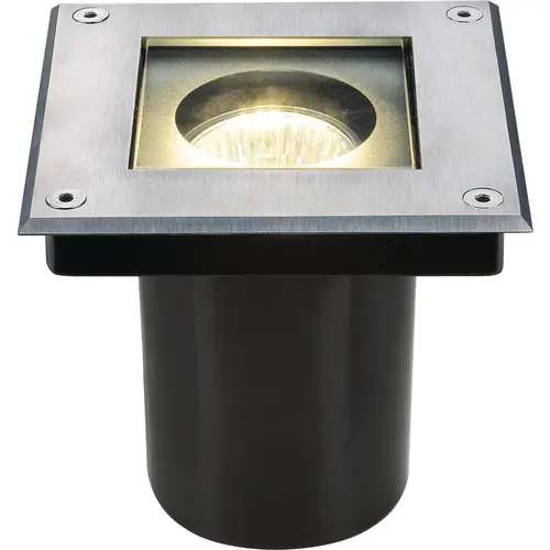 SLV 229374 vloerinbouwspot outdoor QPAR51 vierkant 13x13cm RVS-304 IP67 GU10 max.35W