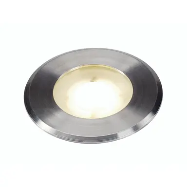 SLV 228412 vloerinbouwarmatuur rond 8cm LED 3,5W outdoor IP67 roestvrij staal geborsteld 3000K