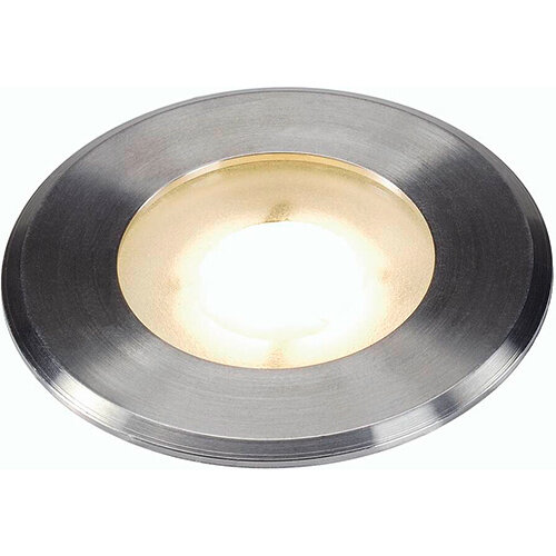SLV 228412 vloerinbouwarmatuur rond 8cm LED 3,5W outdoor IP67 roestvrij staal geborsteld 3000K