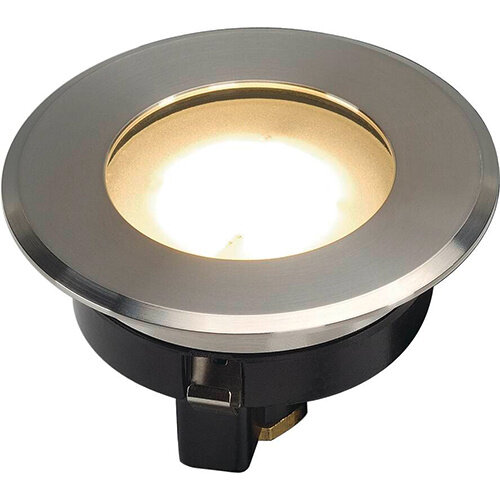 SLV 228412 vloerinbouwarmatuur rond 8cm LED 3,5W outdoor IP67 roestvrij staal geborsteld 3000K