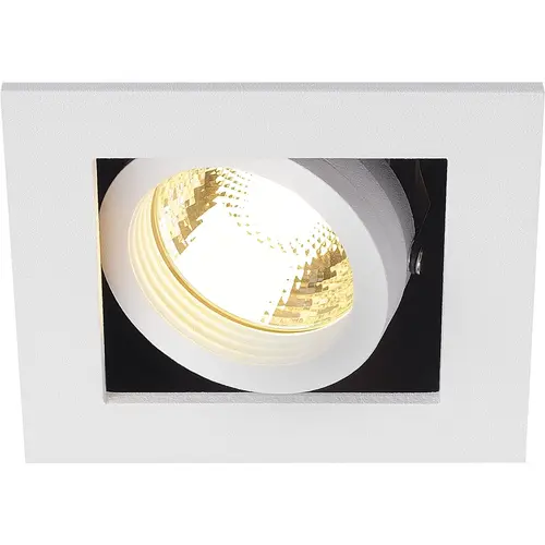 SLV 115511 KADUX 1 inbouwspot vierkant kantelbaar GU10 fitting excl. lichtbron wit mat IP20