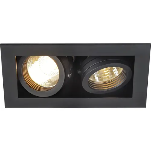 SLV 115520 KADUX 2 inbouwarmatuur rechthoekig GU10 fitting excl. lichtbron zwart mat IP20