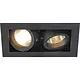 SLV 115520 KADUX 2 inbouwarmatuur rechthoekig GU10 fitting excl. lichtbron zwart mat IP20