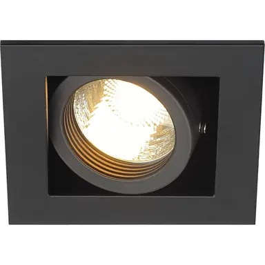 SLV 115510 KADUX 1 inbouwspot vierkant kantelbaar GU10 fitting excl. lichtbron zwart mat IP20