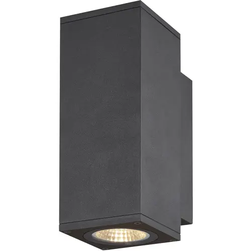SLV 1003418 wandarmatuur opbouw  7,8W LEDENOLA Square up/down s antraciet outdoor IP65