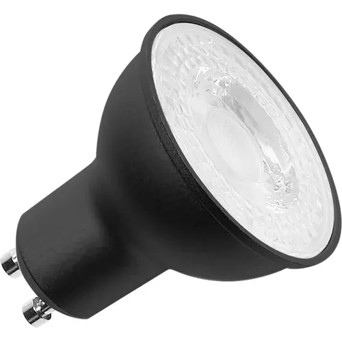 SLV 1005083 Led-lamp 6W dimbaar GU10 4000K koel wit 38gr. zwart