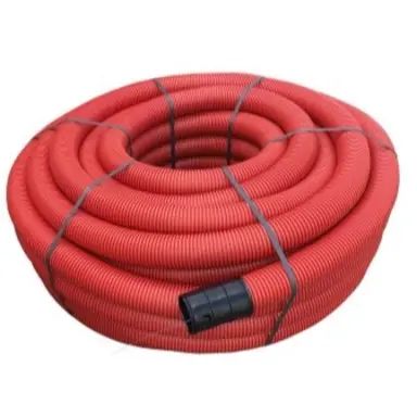 Pipelife 361245 flexibele buis + trekdraad 40 mm rood 50 meter