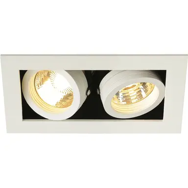 SLV 115521 KADUX 2 inbouwarmatuur rechthoekig GU10 fitting excl. lichtbron wit mat IP20