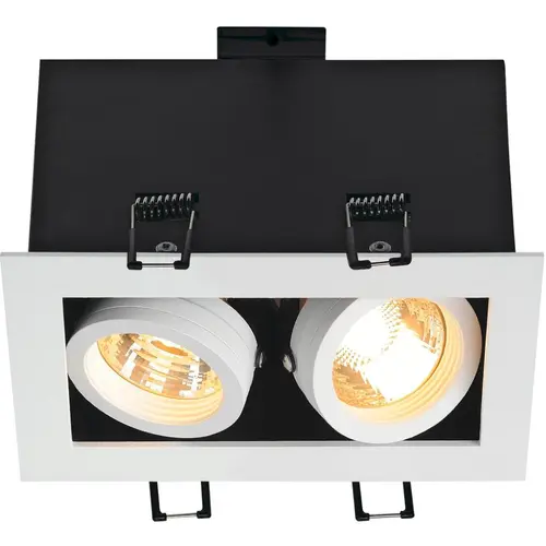 SLV 115521 KADUX 2 inbouwarmatuur rechthoekig GU10 fitting excl. lichtbron wit mat IP20