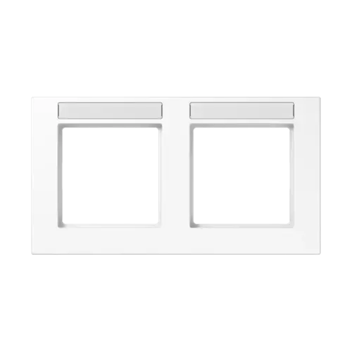 JUNG A 55820 BF NA WW afdekraam 2-voudig horizontaal met tekstvenster A550 alpine wit