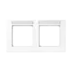 JUNG A 55820 BF NA WW afdekraam 2-voudig horizontaal met tekstvenster A550 alpine wit