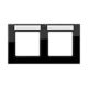 JUNG A 55820 BF NA SW afdekraam 2-voudig horizontaal met tekstvenster A550 zwart glans