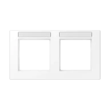 JUNG A 55820 BF NA WWM afdekraam 2-voudig horizontaal met tekstvenster A550 sneeuwwit mat