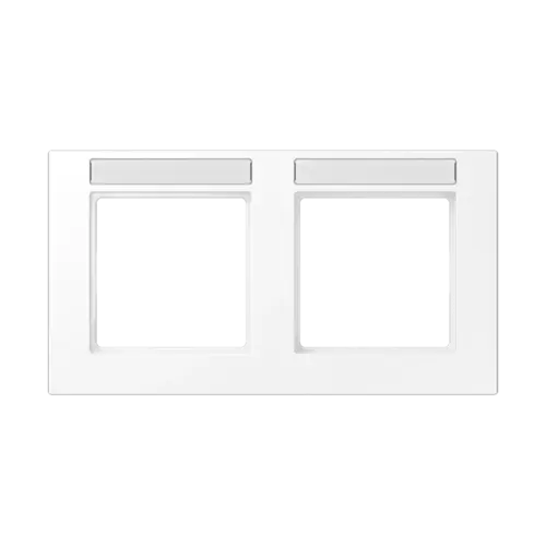 JUNG A 55820 BF NA WWM afdekraam 2-voudig horizontaal met tekstvenster A550 sneeuwwit mat
