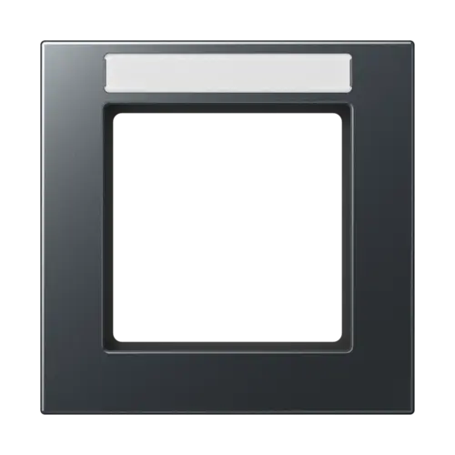 JUNG A 5581 BF NA ANM afdekraam 1-voudig met tekstvenster A550 antraciet mat