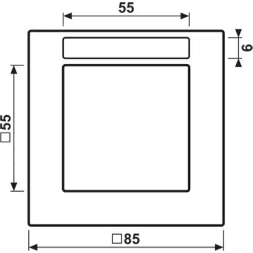 JUNG A 5581 BF NA WW afdekraam 1-voudig met tekstvenster A550 alpine wit