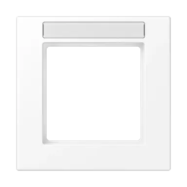 JUNG A 5581 BF NA WWM afdekraam 1-voudig met tekstvenster A550 sneeuwwit mat