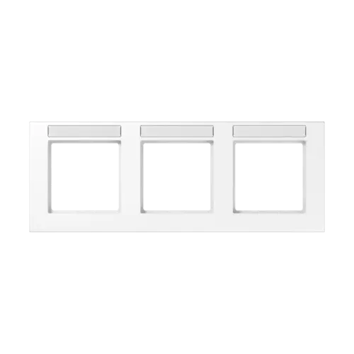 JUNG A 55830 BF NA WW afdekraam 3-voudig horizontaal met tekstvenster A550 alpine wit