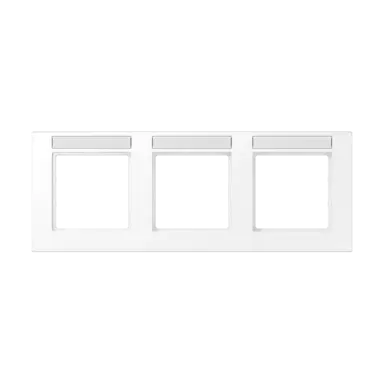 JUNG A 55830 BF NA WWM afdekraam 3-voudig horizontaal met tekstvenster A550 sneeuwwit mat