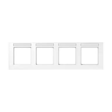 JUNG A 55840 BF NA WW afdekraam 4-voudig horizontaal met tekstvenster A550 alpine wit